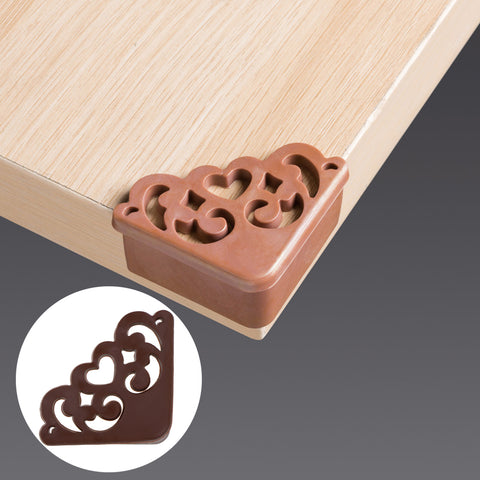 4Pcs Vintage Hollow Heart Soft Table Desk Corner Edge Protector Cover Kid Safety