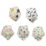 Infant Baby Letter Heart Tree Bib Feeding Saliva Towel Cotton Triangle Bandana