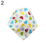 Infant Baby Letter Heart Tree Bib Feeding Saliva Towel Cotton Triangle Bandana