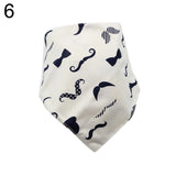 Infant Baby Letter Heart Tree Bib Feeding Saliva Towel Cotton Triangle Bandana