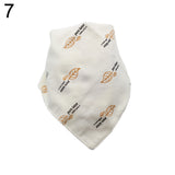 Infant Baby Letter Heart Tree Bib Feeding Saliva Towel Cotton Triangle Bandana