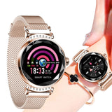 Smart Watch Fashion Women 3D Diamond Glass Heart Rate Blood Pressure Sleep Monitor Smartwatch Best Gift - ENSEIGNE DENIS