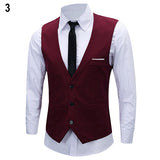Men's Classic Formal Business Slim Fit Chain Dress Vest Suit Tuxedo Waistcoat
