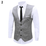 Men's Classic Formal Business Slim Fit Chain Dress Vest Suit Tuxedo Waistcoat