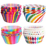 100Pcs Colorful Rainbow Cupcake Cake Case Muffin Baking Cup Birthday Party Decor
