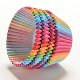 100Pcs Colorful Rainbow Cupcake Cake Case Muffin Baking Cup Birthday Party Decor