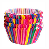 100Pcs Colorful Rainbow Cupcake Cake Case Muffin Baking Cup Birthday Party Decor