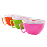 Stainless Steel Heat Insulation Anti-scald Instant Noodle Handle Bowl with Lid