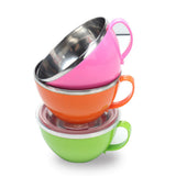 Stainless Steel Heat Insulation Anti-scald Instant Noodle Handle Bowl with Lid