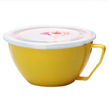 Stainless Steel Heat Insulation Anti-scald Instant Noodle Handle Bowl with Lid