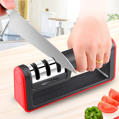 3-Stage Handheld Home Kitchen Knife Sharpener Grinder Sharpening Polishing Stone