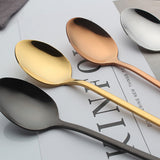 Stainless Steel Long Handle Spoon Flatware Coffee Drinking Tool Kitchen Gadget