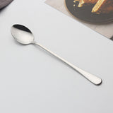 Stainless Steel Long Handle Spoon Flatware Coffee Drinking Tool Kitchen Gadget
