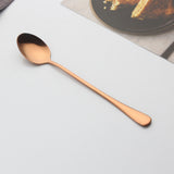 Stainless Steel Long Handle Spoon Flatware Coffee Drinking Tool Kitchen Gadget
