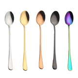 Stainless Steel Long Handle Spoon Flatware Coffee Drinking Tool Kitchen Gadget