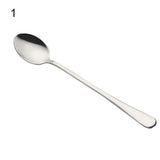 Stainless Steel Long Handle Spoon Flatware Coffee Drinking Tool Kitchen Gadget