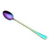Stainless Steel Long Handle Spoon Flatware Coffee Drinking Tool Kitchen Gadget