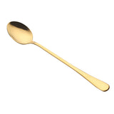 Stainless Steel Long Handle Spoon Flatware Coffee Drinking Tool Kitchen Gadget