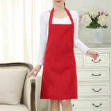 Solid Color Oil-resistant Restaurant Home Kitchen Cooking Protective Apron