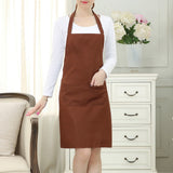 Solid Color Oil-resistant Restaurant Home Kitchen Cooking Protective Apron