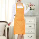 Solid Color Oil-resistant Restaurant Home Kitchen Cooking Protective Apron