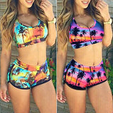 Sexy Women's Coconut Tree Printed Bikini Set Swimsuit Swimwear Bathing Suit - ENSEIGNE DENIS