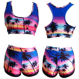 Sexy Women's Coconut Tree Printed Bikini Set Swimsuit Swimwear Bathing Suit - ENSEIGNE DENIS