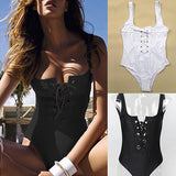 Women's Sexy One-Piece Push Up Bikini Bandage Monokini Swimsuit Bathing Swimwear