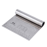 Stainless Steel Pizza Dough Scraper Scale Cutter Kitchen Flour Pastry Cake Tool