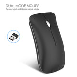 Portable 2.4G Dual Mode Rechargeable Wireless Bluetooth Computer Notebook Mouse