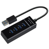 Portable USB 3.0 Super Speed 4 Ports Hub Data Sync Adapter for Computer Laptop