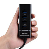 Portable USB 3.0 Super Speed 4 Ports Hub Data Sync Adapter for Computer Laptop