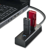 Portable USB 3.0 Super Speed 4 Ports Hub Data Sync Adapter for Computer Laptop