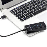 Portable USB 3.0 Super Speed 4 Ports Hub Data Sync Adapter for Computer Laptop