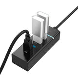 Portable USB 3.0 Super Speed 4 Ports Hub Data Sync Adapter for Computer Laptop