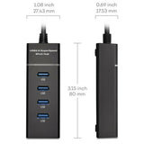 Portable USB 3.0 Super Speed 4 Ports Hub Data Sync Adapter for Computer Laptop