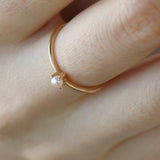 Elegant Faux Pearl Inlaid Finger Ring Women Party Banquet Charm Jewelry Gift