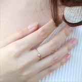 Elegant Faux Pearl Inlaid Finger Ring Women Party Banquet Charm Jewelry Gift