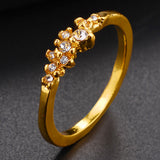 Luxury Wedding Engagement Women Jewelry Sparkly Rhinestone Inlaid Finger Ring