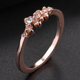 Luxury Wedding Engagement Women Jewelry Sparkly Rhinestone Inlaid Finger Ring
