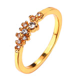 Luxury Wedding Engagement Women Jewelry Sparkly Rhinestone Inlaid Finger Ring