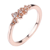 Luxury Wedding Engagement Women Jewelry Sparkly Rhinestone Inlaid Finger Ring