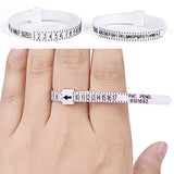 Plastic Ring Size Ruler Gauge Jewelry Finger Circle Surrounding Measuring Tool