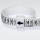 Plastic Ring Size Ruler Gauge Jewelry Finger Circle Surrounding Measuring Tool