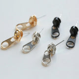 Creative Metal Zipper Ear Studs Earrings Punk Rock Women Jewelry Birthday Gift