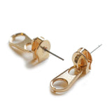 Creative Metal Zipper Ear Studs Earrings Punk Rock Women Jewelry Birthday Gift