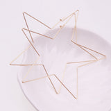Fashion Women Big Hollow Star Heart Charm Statement Huggie Hoop Earrings Jewelry