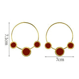 Big Hoop Triple Round Women's Fashion Statement Earrings Party Jewelry Gift