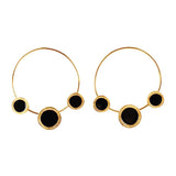 Big Hoop Triple Round Women's Fashion Statement Earrings Party Jewelry Gift