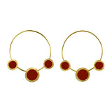 Big Hoop Triple Round Women's Fashion Statement Earrings Party Jewelry Gift